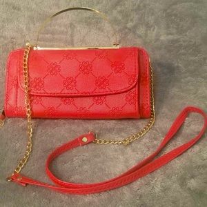 Leather Studded Wallet on Chain